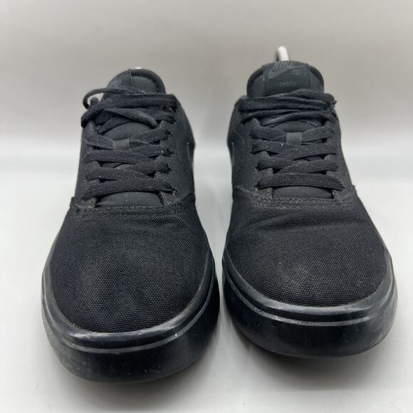 Nike Sb Check Solarsoft Skateboarding Sneakers Women‎ Size 10 Black Canvas Shoes - Picture 2 of 8